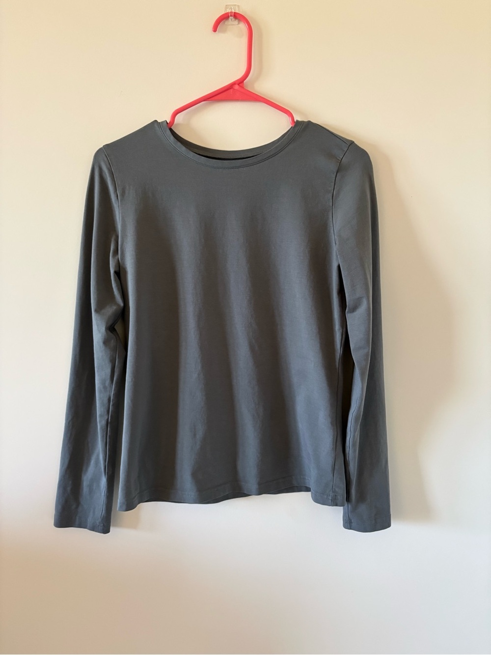 Pact Castor Green Luxe Stretch Jersey Slim Long Sleeve Tee S